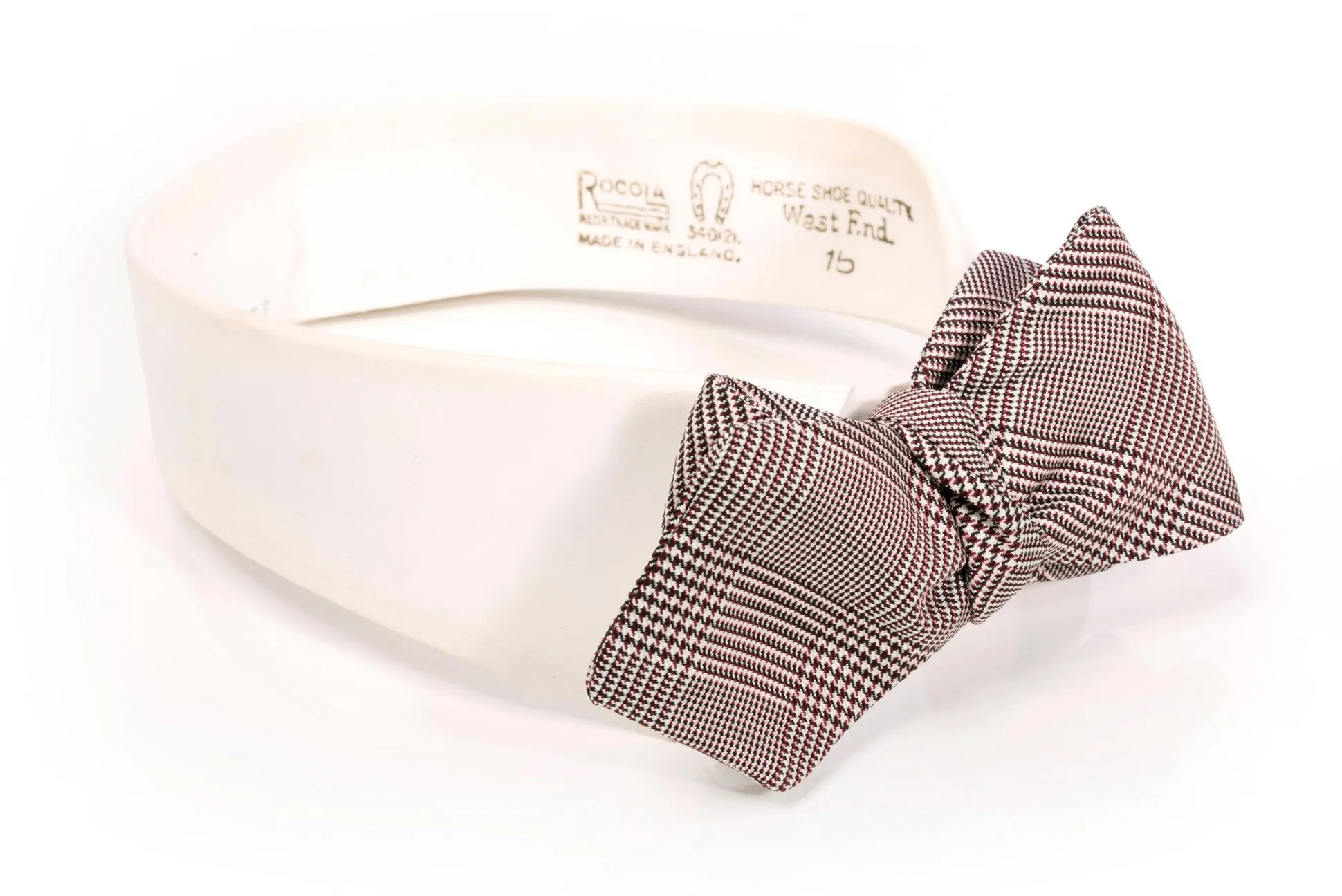 Red, White & Blue Shepherd's Check Silk Diamond Bow Tie