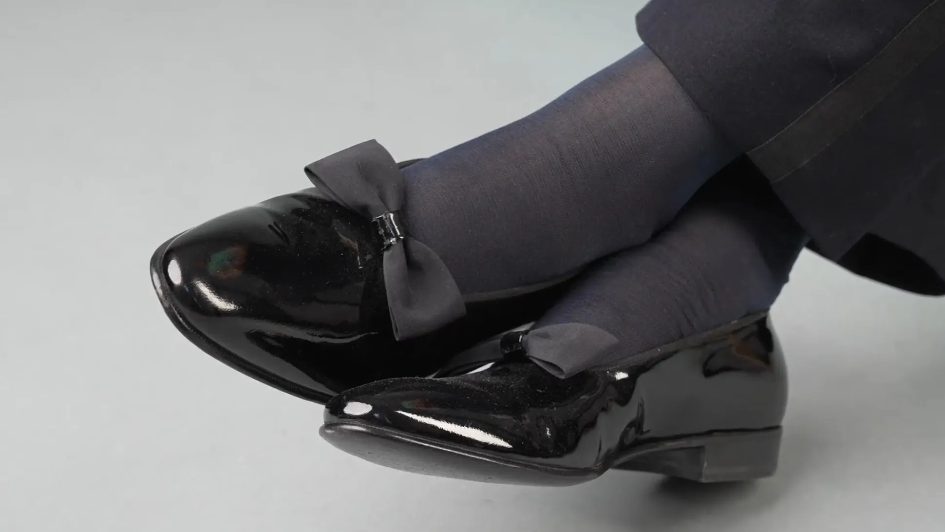 Rich Navy Silk Formal Socks