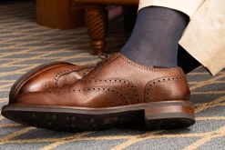 Rich Navy Silk Formal Socks