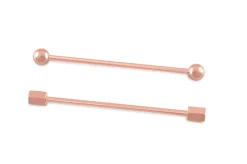 Rose Gold Ball End Collar Bar