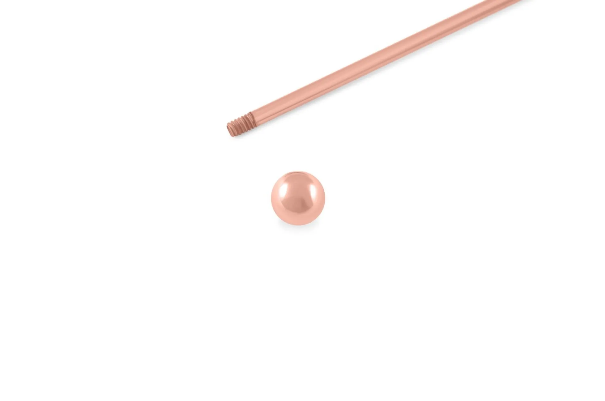 Rose Gold Ball End Collar Bar