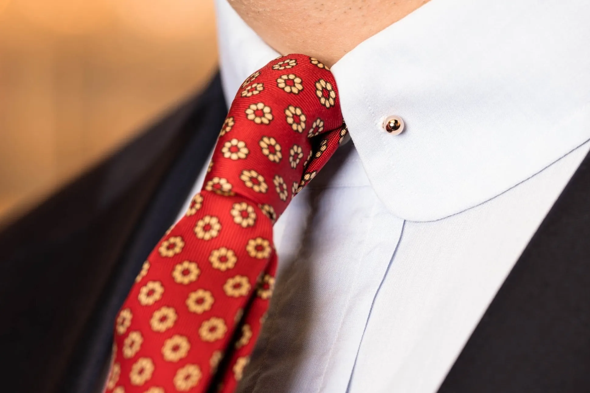 Rose Gold Ball End Collar Bar