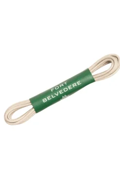 Round Beige Waxed Cotton Bootlaces