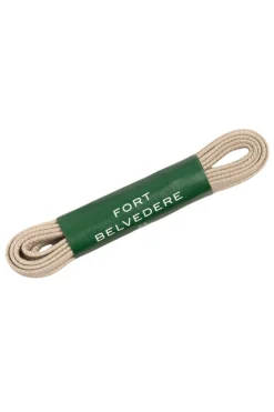 Round Beige Waxed Cotton Shoelaces