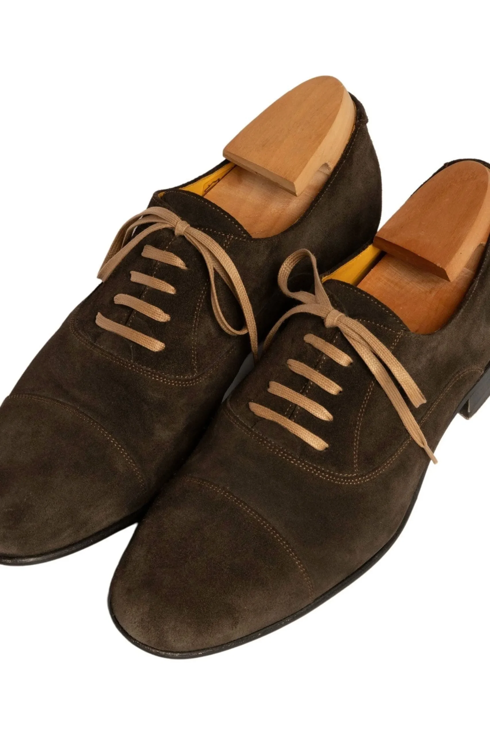 Round Biscuit Brown Waxed Cotton Shoelaces