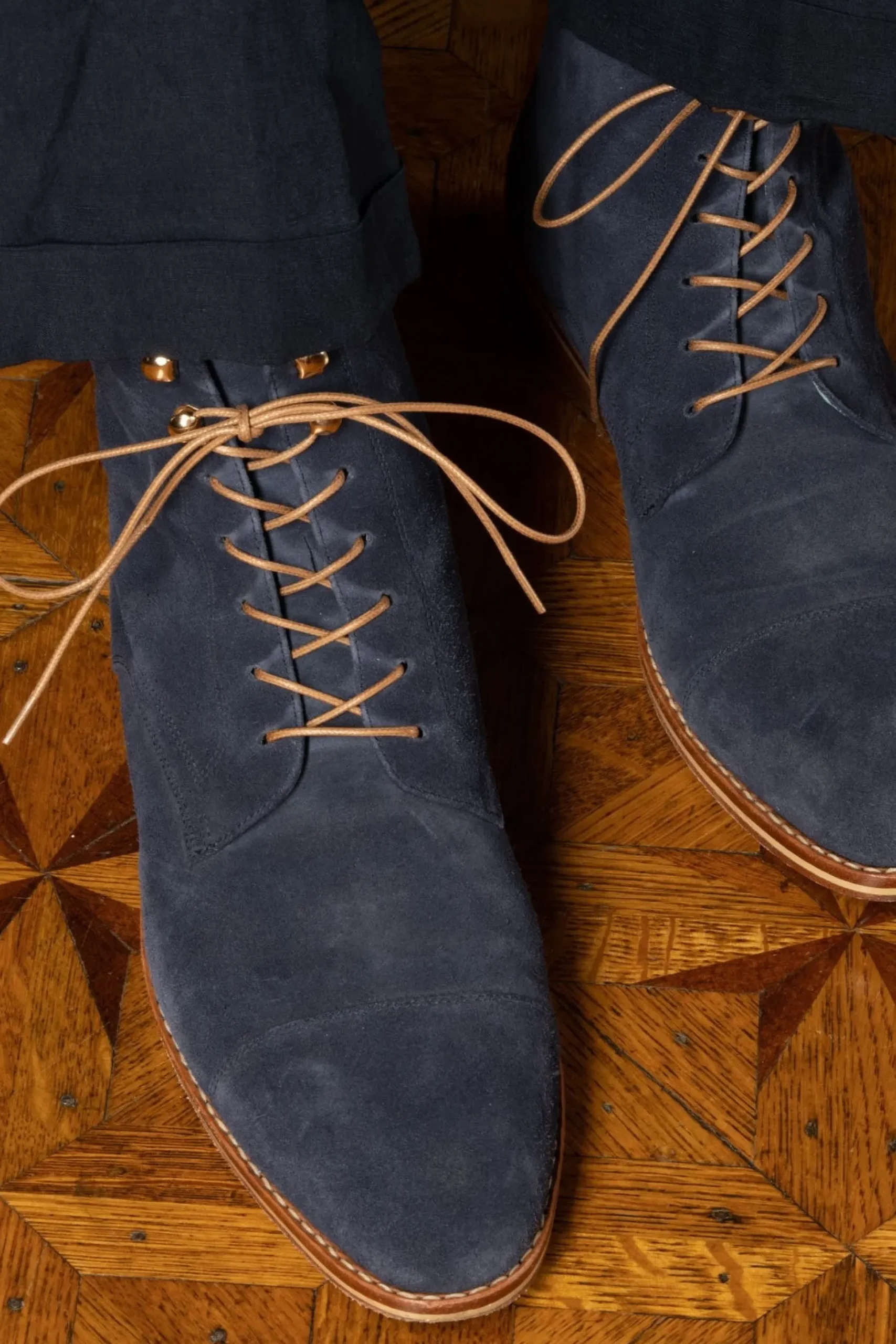 Round Biscuit Brown Waxed Cotton Shoelaces