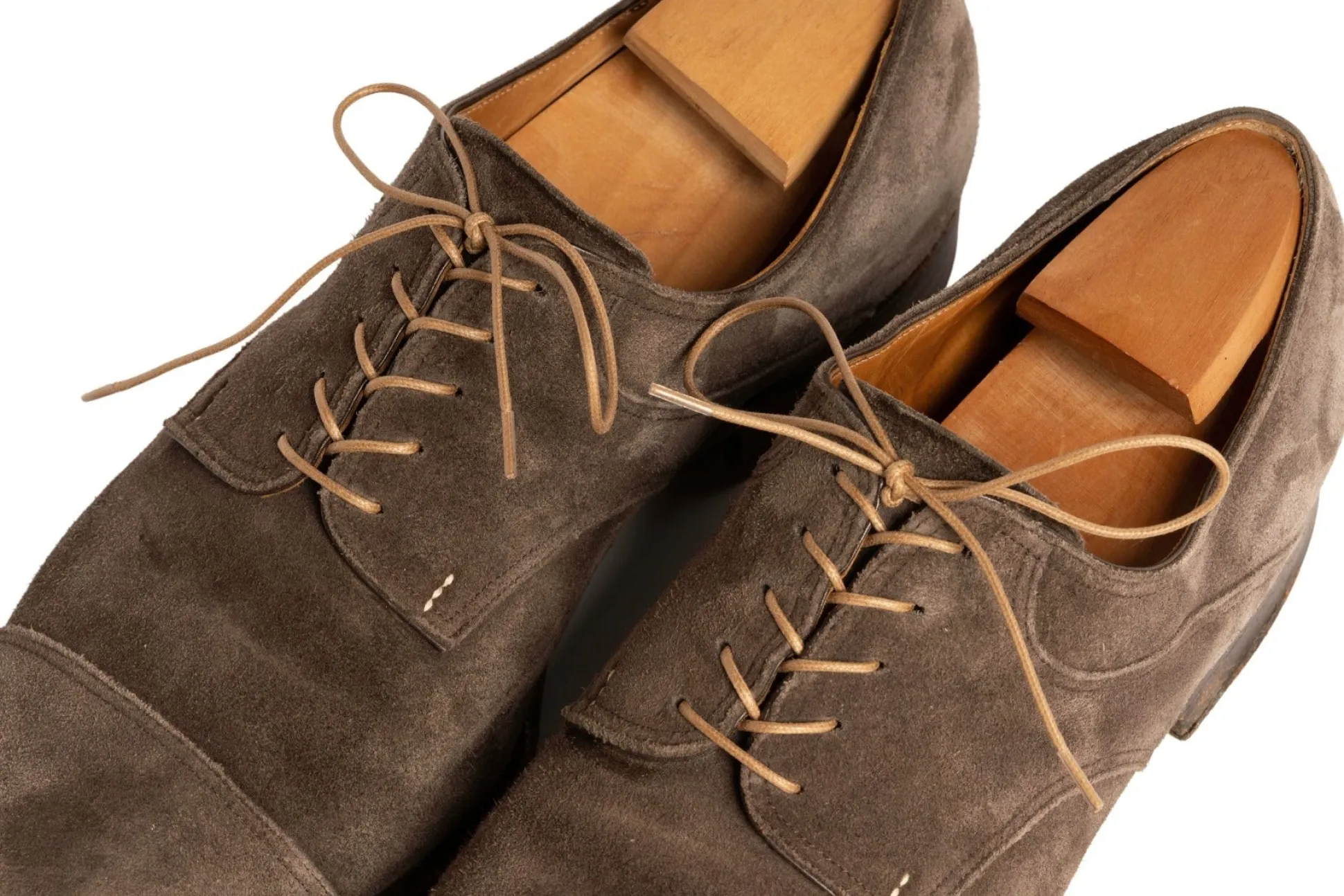Round Biscuit Brown Waxed Cotton Shoelaces