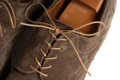 Round Biscuit Brown Waxed Cotton Shoelaces