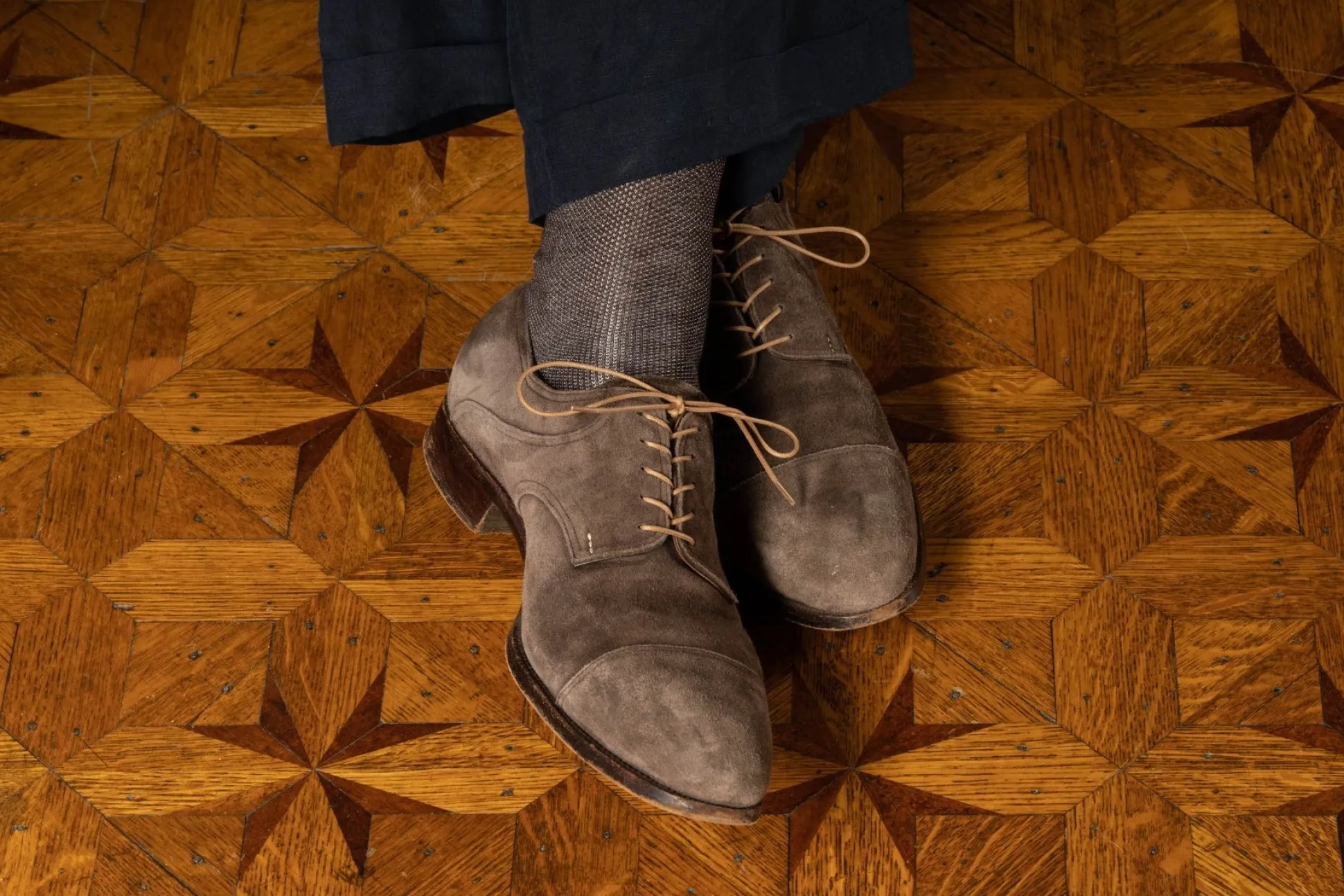Round Biscuit Brown Waxed Cotton Shoelaces