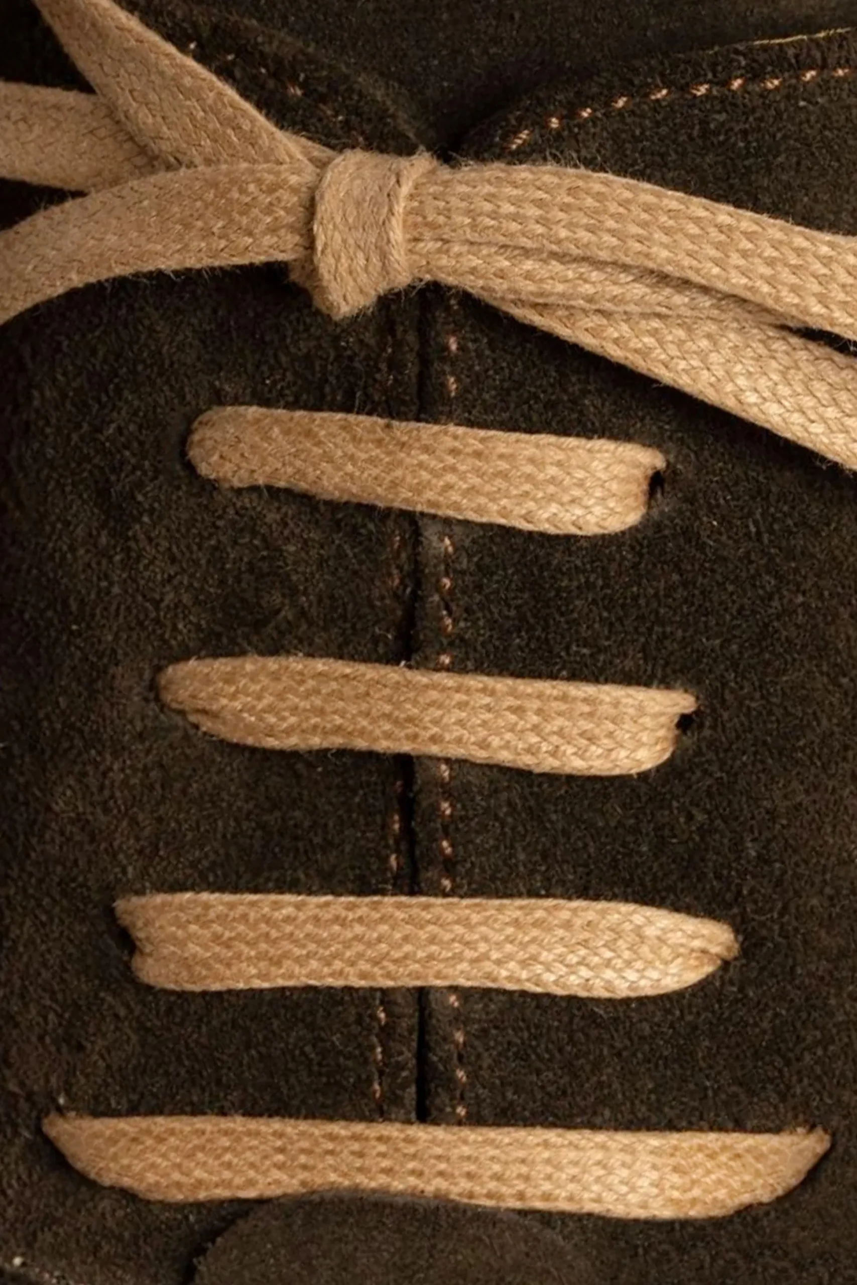 Round Biscuit Brown Waxed Cotton Shoelaces