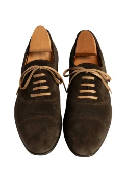 Round Biscuit Brown Waxed Cotton Bootlaces