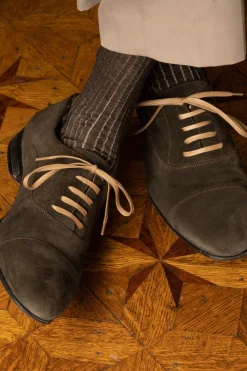 Round Biscuit Brown Waxed Cotton Bootlaces