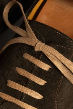 Round Biscuit Brown Waxed Cotton Bootlaces