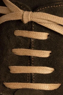 Round Biscuit Brown Waxed Cotton Bootlaces