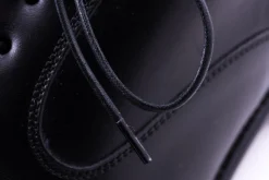Round Black Waxed Cotton Shoelaces