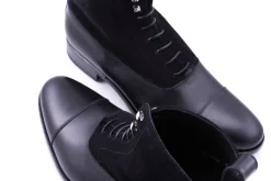 Round Black Waxed Cotton Shoelaces