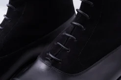 Round Black Waxed Cotton Shoelaces