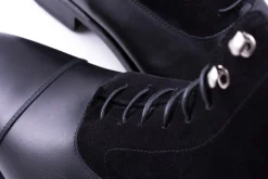 Round Black Waxed Cotton Shoelaces