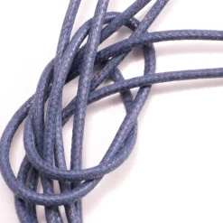 Round Blue-Gray Waxed Cotton Bootlaces