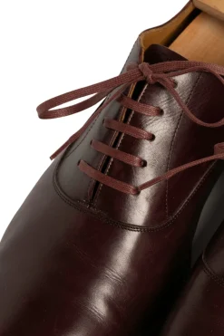 Round Bordeaux Waxed Cotton Bootlaces