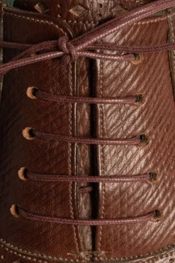 Round Bordeaux Waxed Cotton Bootlaces