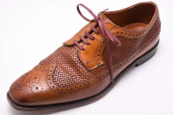 Round Burgundy Waxed Cotton Shoelaces