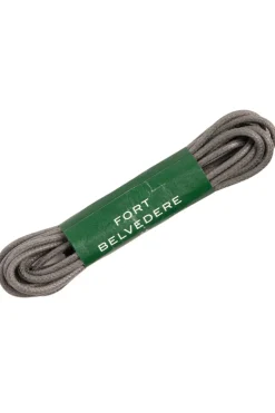 Round Charcoal Waxed Cotton Bootlaces