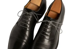 Round Charcoal Waxed Cotton Bootlaces