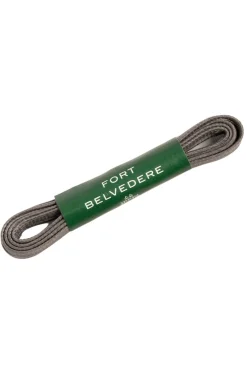 Round Charcoal Waxed Cotton Shoelaces