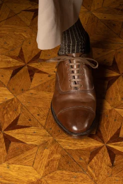 Round Coffee Brown Waxed Cotton Shoelaces