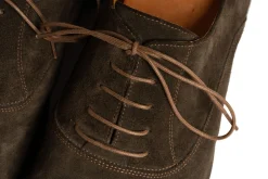 Round Coffee Brown Waxed Cotton Shoelaces