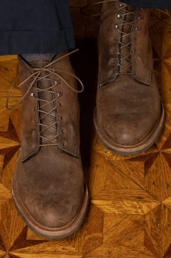 Round Coffee Brown Waxed Cotton Shoelaces