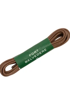 Round Coffee Brown Waxed Cotton Bootlaces
