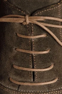 Round Coffee Brown Waxed Cotton Bootlaces