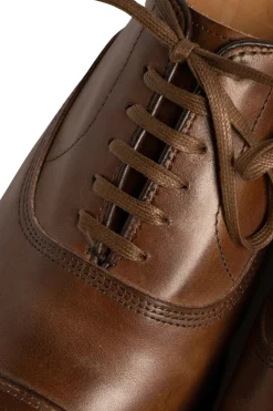Round Coffee Brown Waxed Cotton Bootlaces