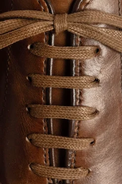 Round Coffee Brown Waxed Cotton Bootlaces
