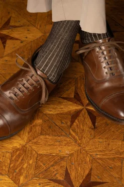 Round Coffee Brown Waxed Cotton Bootlaces