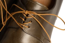 Round Cognac Waxed Cotton Shoelaces