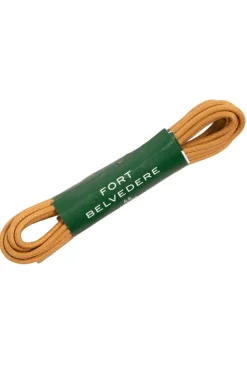 Round Cognac Waxed Cotton Shoelaces