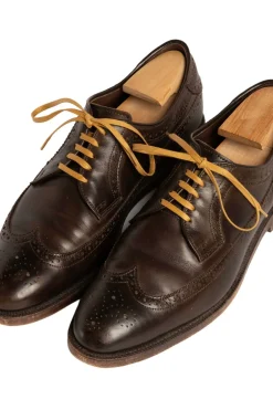 Round Cognac Waxed Cotton Shoelaces