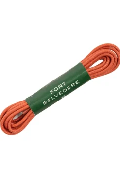 Round Copper Orange Waxed Cotton Bootlaces