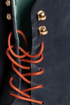 Round Copper Orange Waxed Cotton Bootlaces