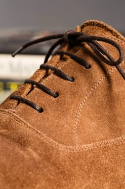 Round Dark Brown Waxed Cotton Shoelaces
