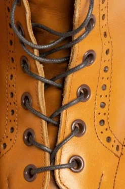 Round Dark Charcoal Waxed Cotton Bootlaces