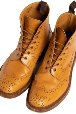 Round Dark Cognac Waxed Cotton Bootlaces