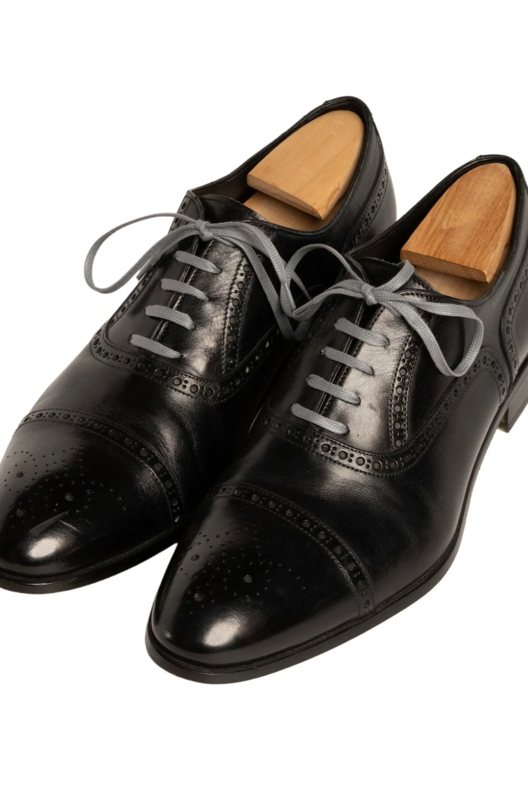 Round Dark Gray Waxed Cotton Bootlaces