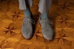 Round Dark Gray Waxed Cotton Bootlaces