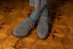 Round Dark Gray Waxed Cotton Bootlaces