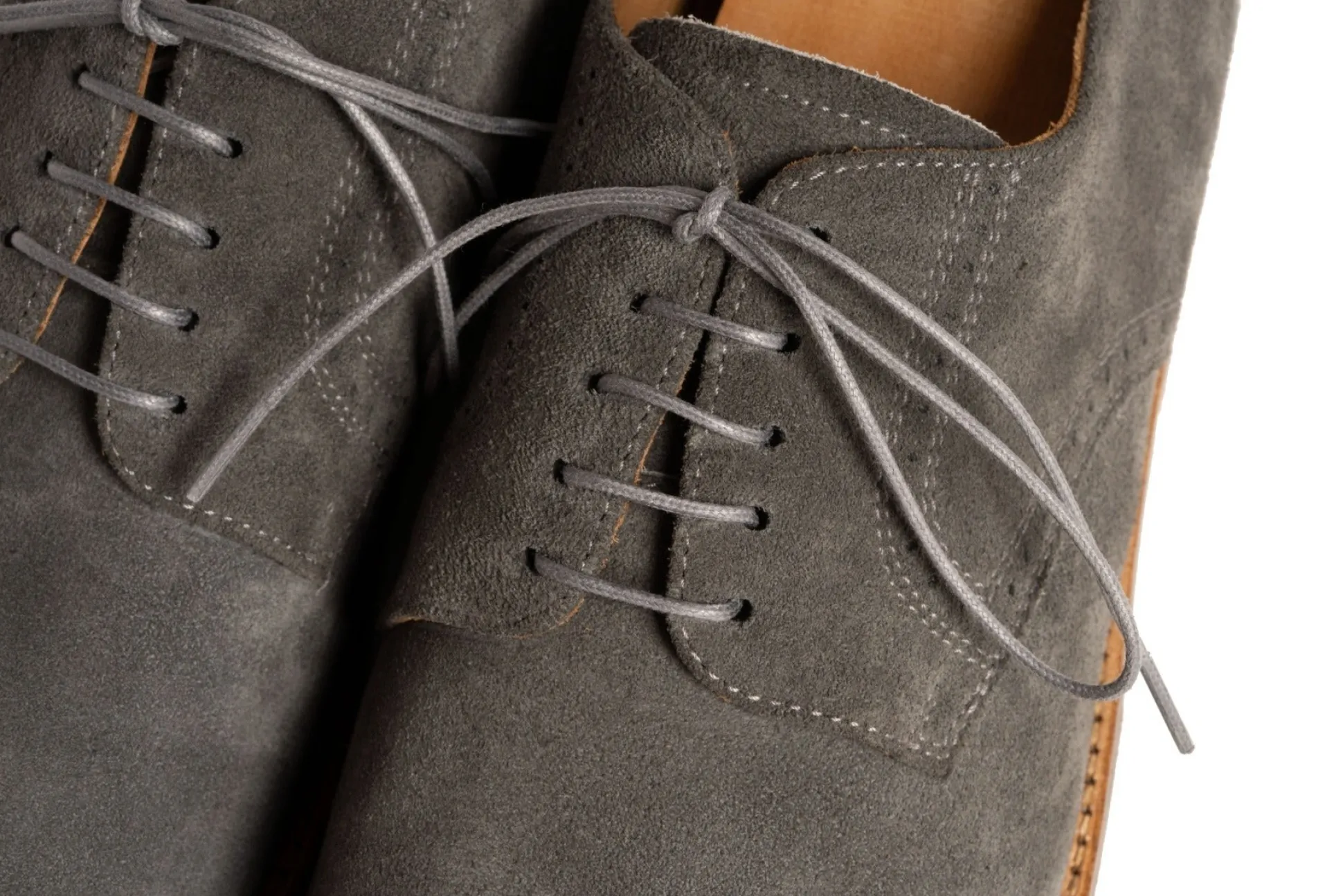 Round Dark Gray Waxed Cotton Bootlaces