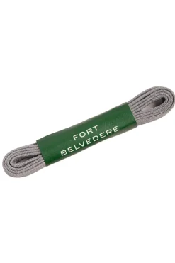 Round Dark Gray Waxed Cotton Shoelaces